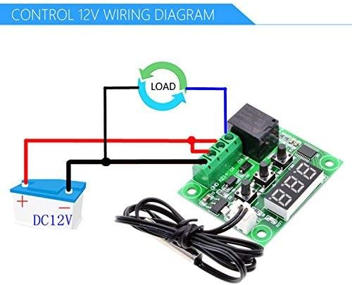HiLetgo 2pcs W1209 12V DC Digital Temperature Controller Board Micro Digital - Image 6