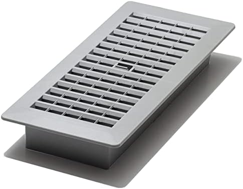 Decor Grates PL410-GY 4-Inch by 10-Inch Plastic Floor Register, Frost Grey by DecorGrates