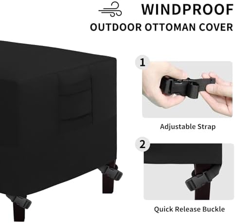 Easy-Going Heavy Duty Outdoor Ottoman Cover - Image 4