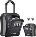 Puroma Key Lock Box Outdoor 4 Digit Code Combination Lockbox House, 1 Black by Puroma