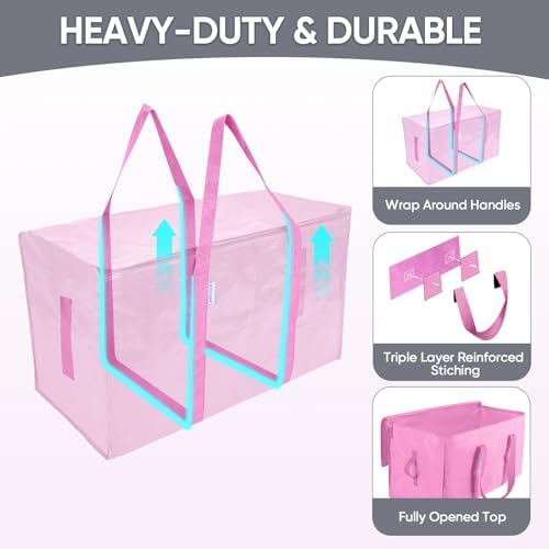TICONN 2 Pack Extra Large Moving Bags Heavy Duty - Image 3