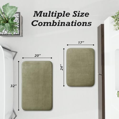 HUXMEYSON Bathroom Rugs Sets 2 Piece, Non-Slip & Quick Dry Bath Mat Set - Image 2