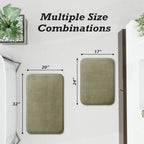 HUXMEYSON Bathroom Rugs Sets 2 Piece, Non-Slip & Quick Dry Bath Mat Set - Image 2