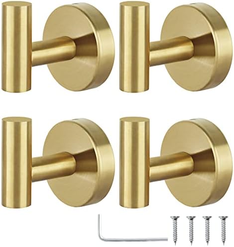 Towel Hooks Bathroom Coat Robe Hook Stainless Steel Heavy Duty Door Hanger by Homagic