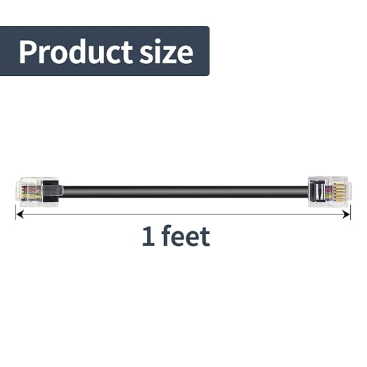 RJ12 Cable Short 1 Foot Telephone Line Cord - Image 7