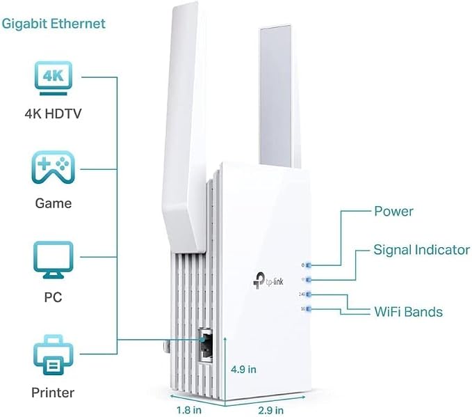 TP-Link AX3000 Dual-Band Wi-Fi 6 Range Extender AP Mode w/Gigabit Port - Image 4