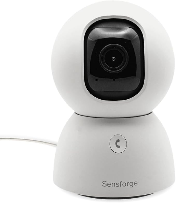 SensForge 2.5K Indoor Pan-Tilt Security Camera Lite, 360° Dual-Band WiFi Camera by SensForge