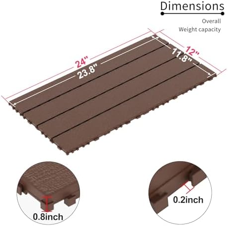 Ball & Cast Plastic Interlocking Deck Tiles, 24 Pack Interlocking Deck Tiles - Image 2