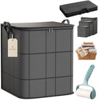 210L Spacious Moving Storage Bin, Large Zippered Fabric Organizer by Unknown
