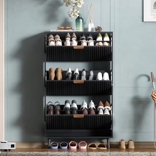 Shoe Cabinet Storage, Modern Freestanding Organizer by QIVOMIX