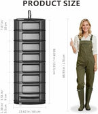 24" Diameter 8 Layer Herb Drying Rack Foldable C-Shaped Zipper - Image 2