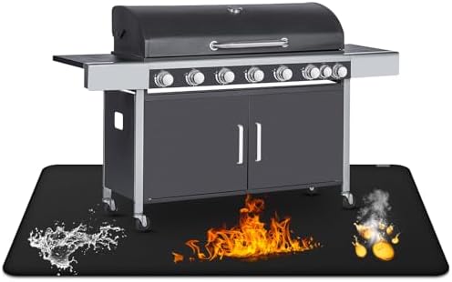 Under Grill Mat for Outdoor Grill, 24 x 42inch Double-Sided Fireproof Grill Pad by FIREWESS