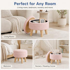 Simple Deluxe 13" Round Storage Ottoman - Image 7