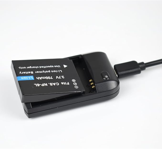 NP-6L Battery Charger with Charging Plug and Cable - Image 9