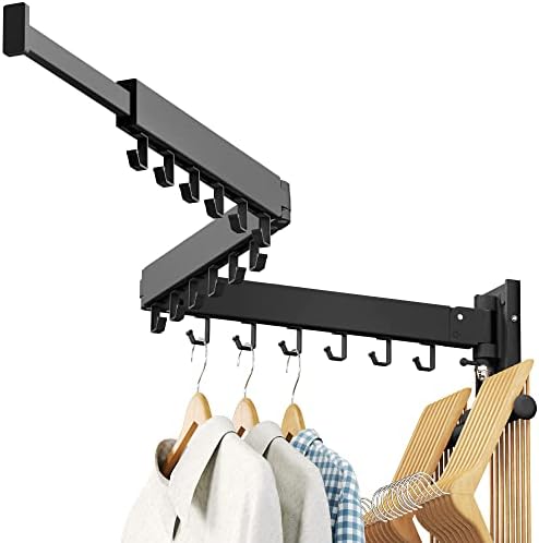 LIENAHU Clothes Drying Rack Wall Mounted, Laundry Drying Rack, Laundry Room by LIENAHU