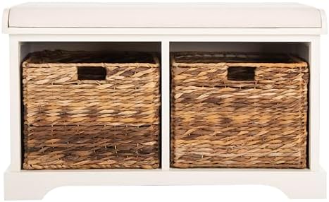 SAFAVIEH Freddy Wood Storage Bench by Unknown