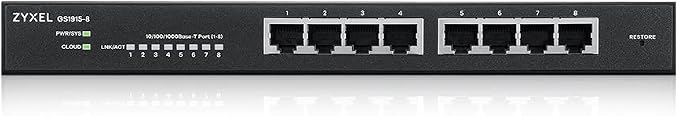 Zyxel 8 Port Ethernet Switch | Smart Managed Gigabit Network Switch | 8X GbE - Image 2