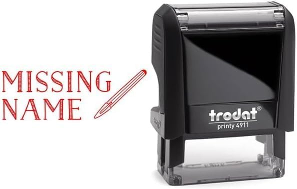 Custom Self-Inking Stamps (Missing Name, Xtra Wide) - Grading Made Easy - 49 Stamp Designs | Fun Phrases for Classroom & Library Books