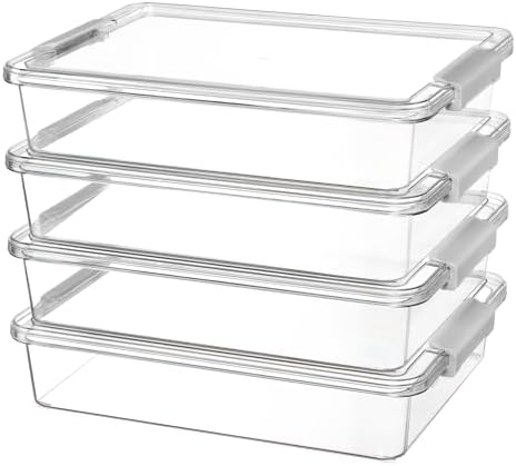 Vtopmart 4 Pack 6 Qt Plastic Storage Bins by Vtopmart