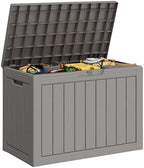 Outdoor Storage Box Waterproof, 45 Gallon Deck Box by WTFGO