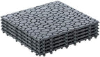 Interlocking Cobbled Stone Look Garden Pathway Tiles, Decorative Floor Grass - Image 2