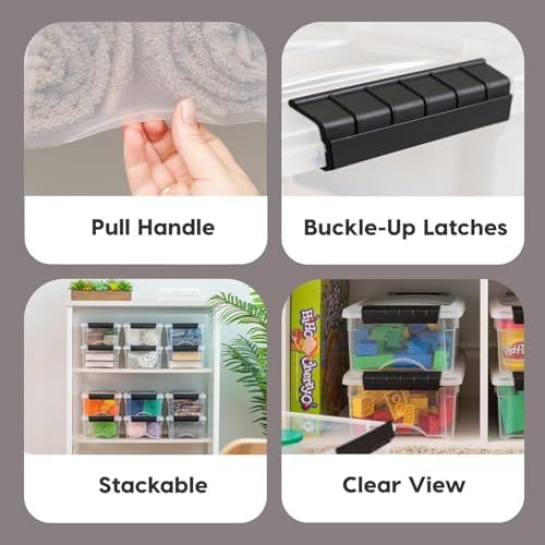 IRIS USA 3-Pack 6 Quart Storage Bins - Image 3