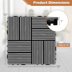 GIANTEX 18 PCS Interlocking Deck Tiles - Image 6