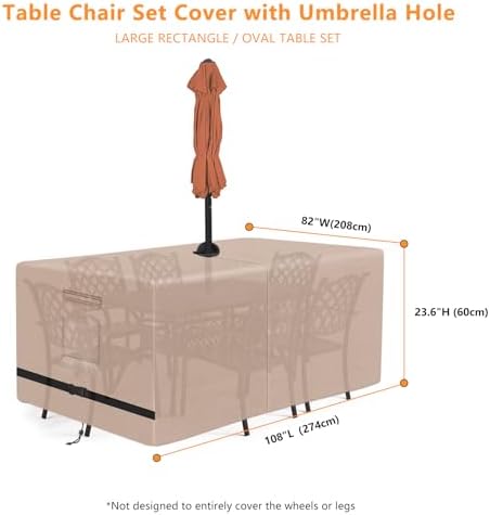 Rectangle Patio Table Cover - Image 2