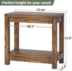 Besiost Farmhouse End Table, Slim End Table - Image 3