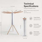 Foldable Clothes Drying Rack, Laundry Drying Rack Collapsible - Image 3