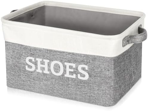 Lukeline Fabric Shoe Basket for Entryway, Hallway or Mudroom by LuKeline