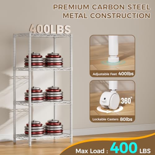Golpart Small Shelves Storage Wire Metal Adjustable Shelf Unit - Image 6