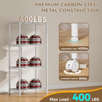Golpart Small Shelves Storage Wire Metal Adjustable Shelf Unit - Image 6