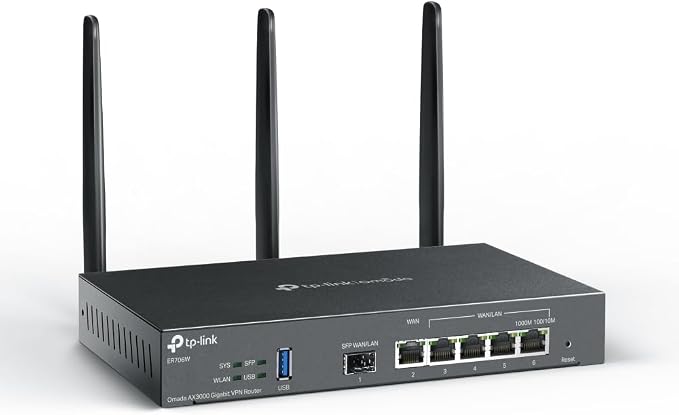 TP-Link ER706W Omada Gigabit AX3000 WiFi 6 VPN Router | 1x USB 3.0 Support USB - Image 2