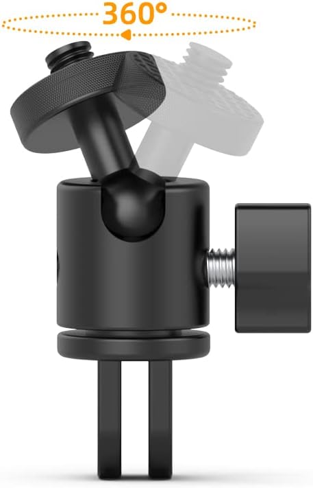 Aluminum 360 Degree Rotation Camera Mount, 1/4 Screw Adjustable Adapter Mount - Image 3