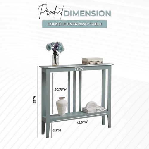 Kings Brand Narrow Console Table w/Storage Shelf - Image 2