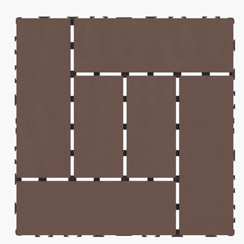 Plastic Interlocking Deck Tiles, 44 Pack Patio Sheets - Image 3