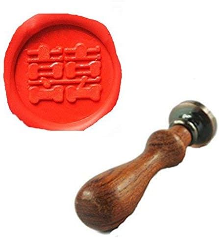 21 Styles Decorative Heart Chinese Character Double Happiness Symble Wax Seal Sealing Stamp Curlicue Wedding Invitations Christmas Gift Cards Embellishment Cutomize Seal Stamp Rosewood Handle Set