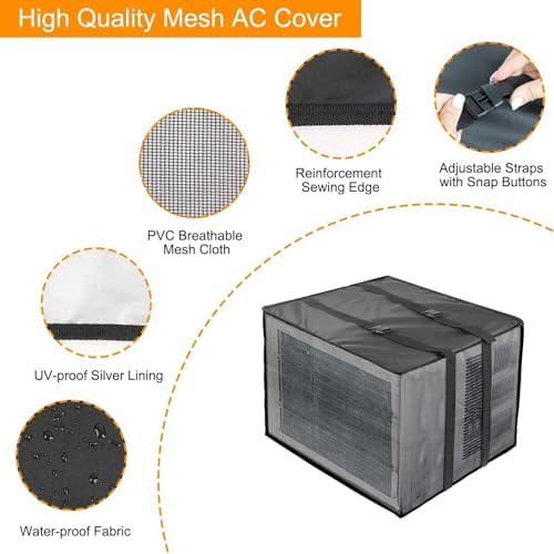 Demao Screen Cover for AC Window Unit, 27.6" W × 22.8" D × 19" H Large Air - Image 4