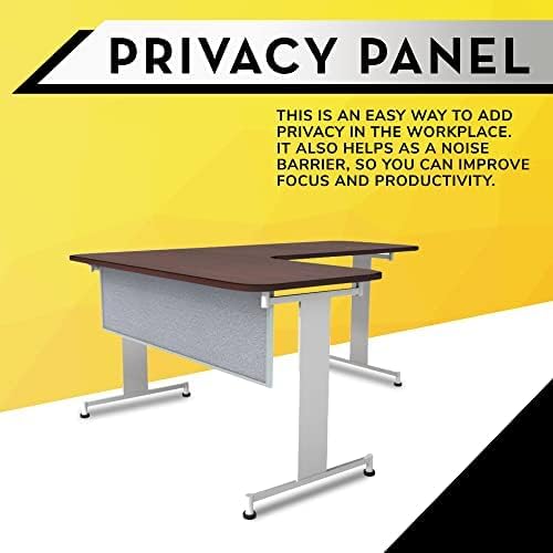 OBEX Acoustic Table Mounted Modesty Desk Privacy & Sound Absorbing Panel for Office Cubicles, 12" x 48", Overcast