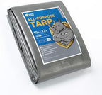 GUARD SHIELD Heavy Duty Tarp 10x12 Feet Silver/Black Multi Purpose Thick by GUARDSHIELD