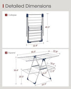 Sakugi Clothes Drying Rack, Foldable 2-Level - Image 2
