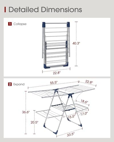 Sakugi Clothes Drying Rack, Foldable 2-Level - Image 2