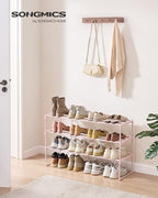 SONGMICS Shoe Rack, 3-Tier Shoe Organizer, Metal Storage Shelf - Image 2