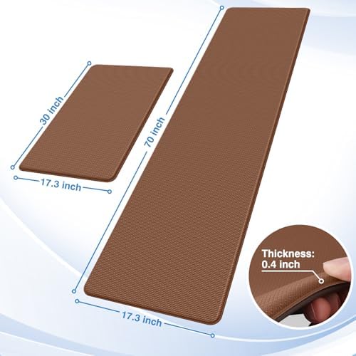 StepRite Kitchen Mats for Floor, Terracotta Brown - Image 2