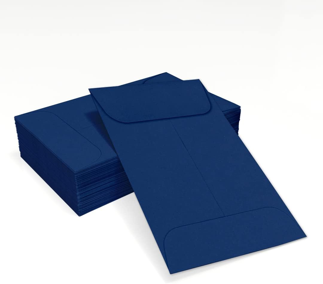 LUXPaper #1 Coin Envelopes | 2 1/4" x 3 1/2" | Navy Blue | 80lb. Text | 1,000 Qty