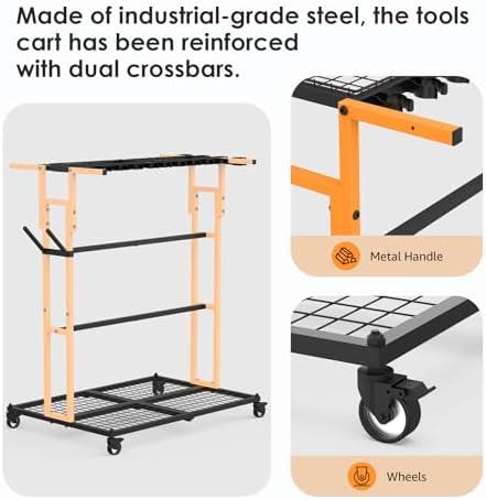 CCCEI Garage Organization with Wheels, Outdoor Gargen Yard Shed Tools Organizer - Image 5