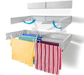 Step Up Laundry Drying Rack, Wall Mounted, Retractable Clothes Drying Rack by StepUpDryingRacks
