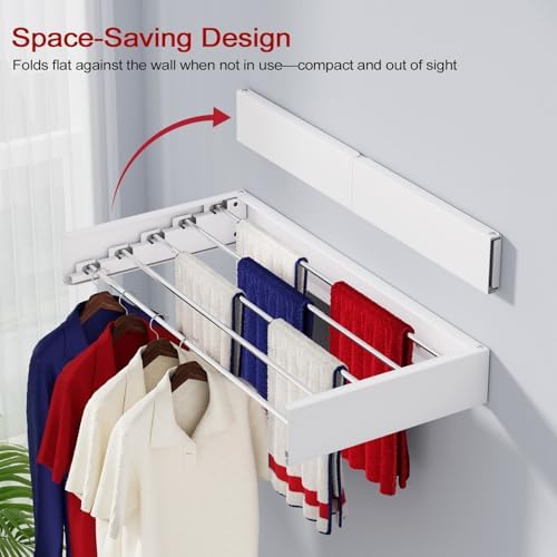 Wall Mounted Drying Rack 31.5", Foldable Laundry Drying Rack - Image 2