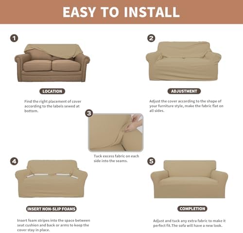 Easy-Going 100% Waterproof Couch Cover, 3 Cushion Oversized Sofa Cover - Image 5